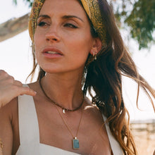 Load image into Gallery viewer, Tiny Labradorite huggie