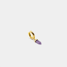 Load image into Gallery viewer, Chunky Amethyst Huggie