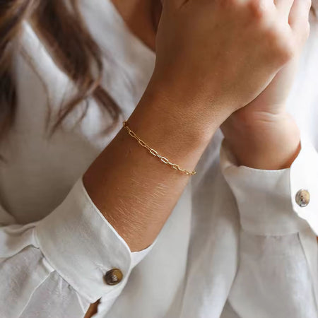 Dainty Paperclip Bracelet