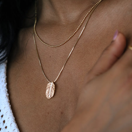 Palm leave necklace