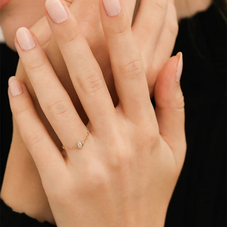 Chain Zirconia Ring