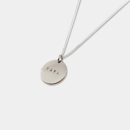Mama Coin Necklace silver