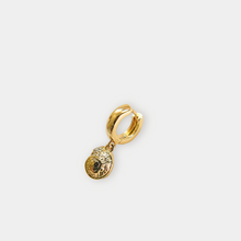 Load image into Gallery viewer, Chunky Tiger Eye Shell Hoop