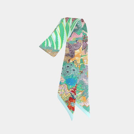 DIY scarf - Green Zebra